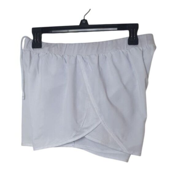 Under Armour Womens Fly-By 2.0 White Shorts L Athletic Workout Loose Fit Heatgea - Picture 5 of 9